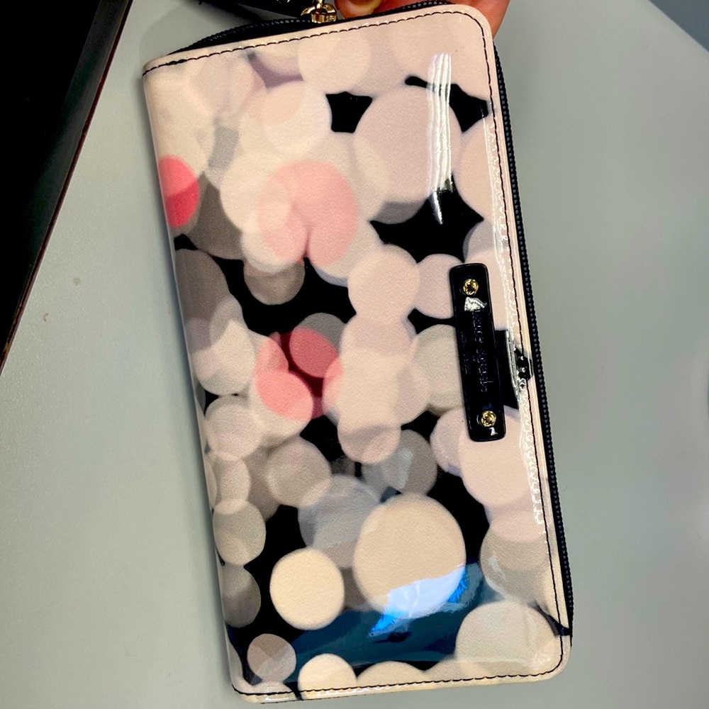 Kate spade Neda wallet in cherry terrace festive bubbles some color transfer new